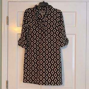 Mud Pie black and gold dress. Size small